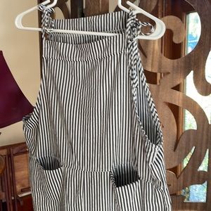 Striped-black and white jumpsuit